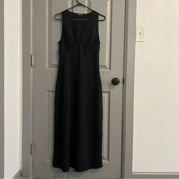 EUC Madewell Black Ariana Midi Dress - Picture 2 of 6